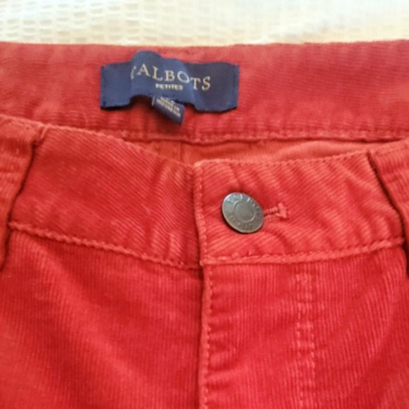 Talbots Red Corduroy Style Red Pants - Picture 4 of 11